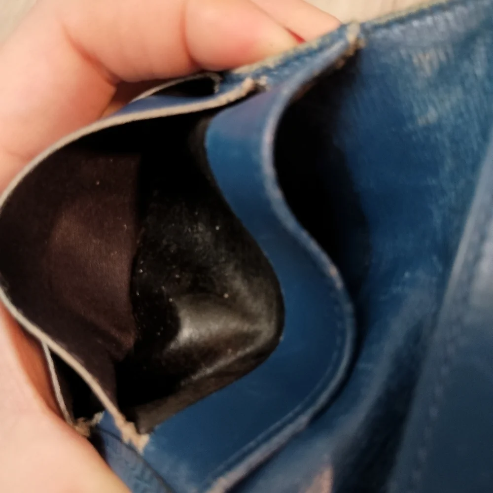 LOUIS VUITTON Elise Epi Leather Wallet Toledo Blue